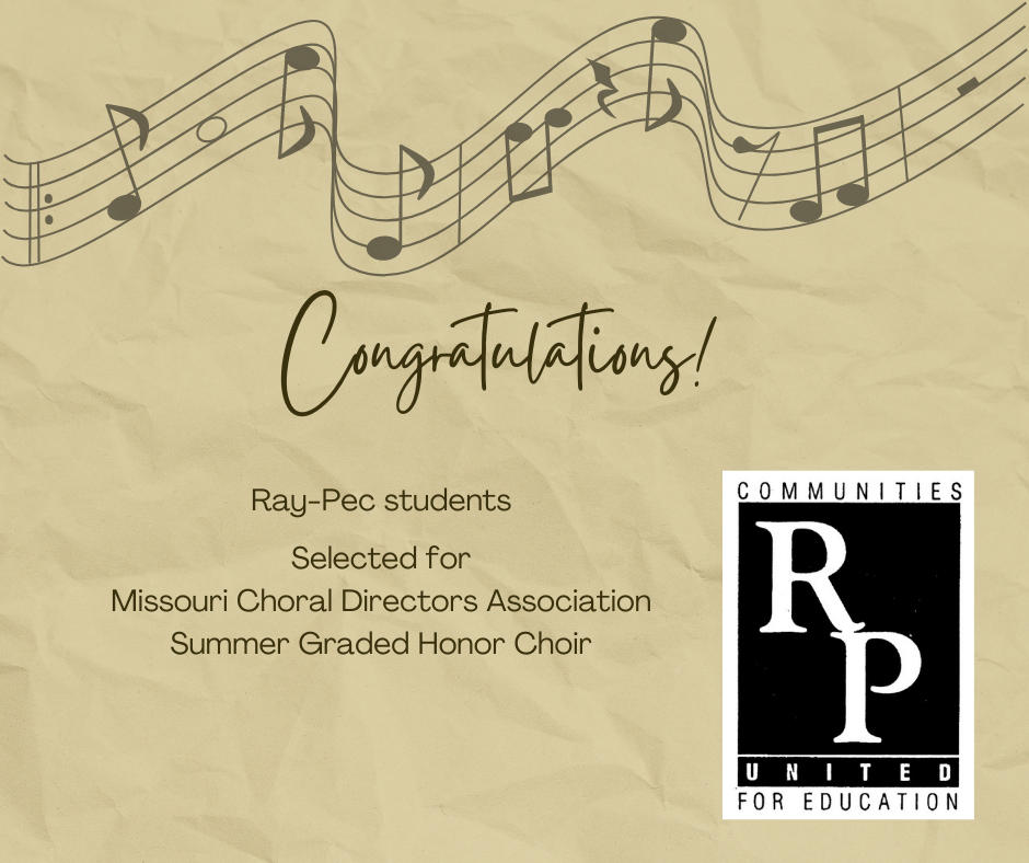 Congratulations to Ray-Pec singers!