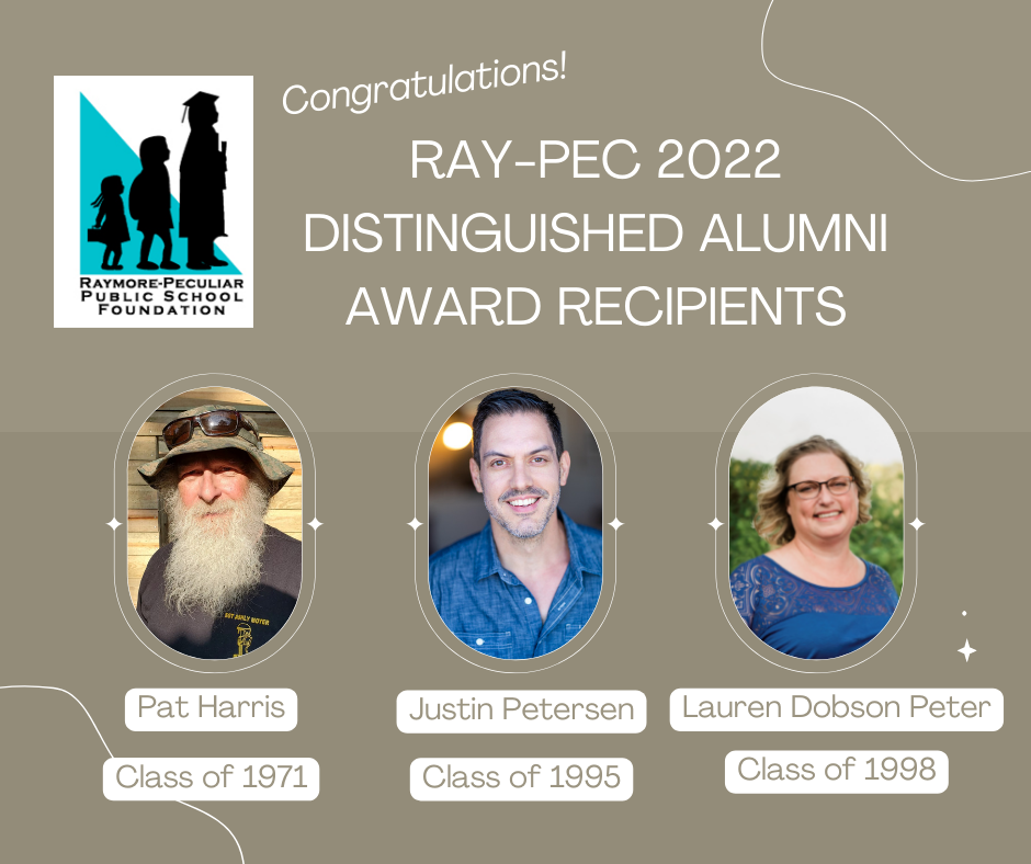 Graphic with photos of three award recipients