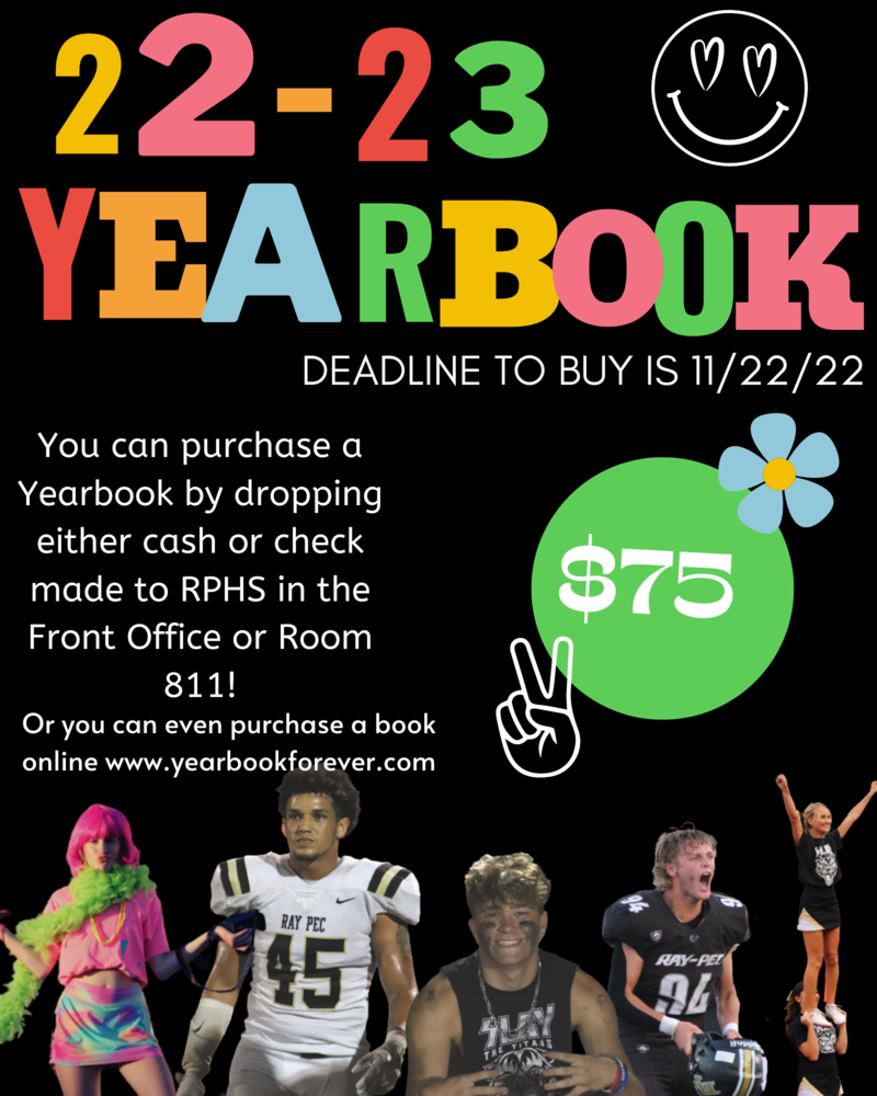 Graphic advertising the deadline to order a 2022-2023 yearbook