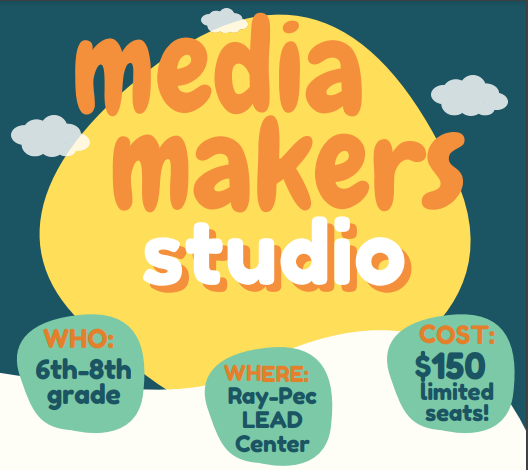 Graphic with the words: Media Makers Studio