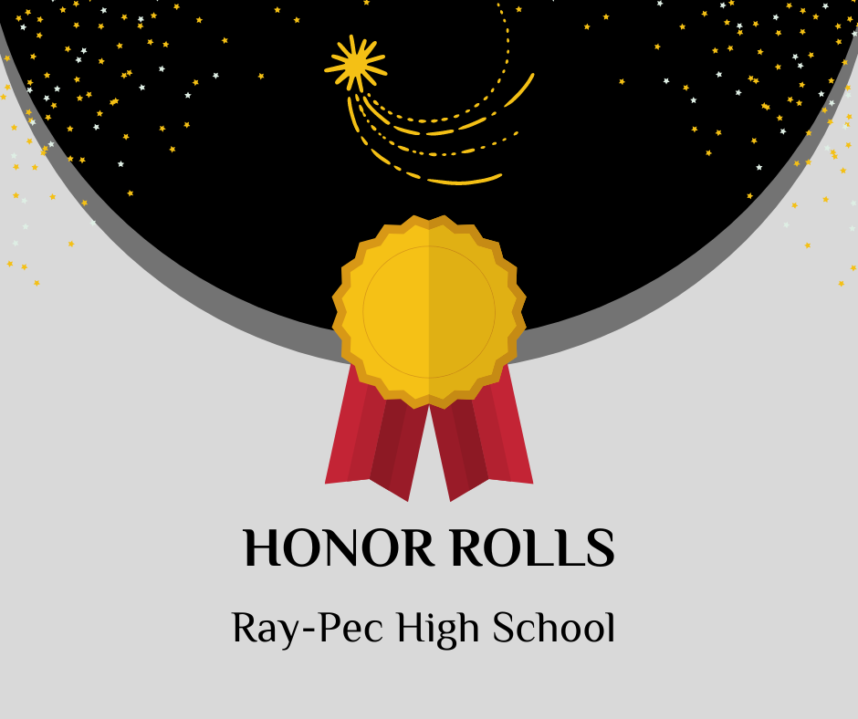 Award ribbon with the words: Ray-Pec High School Honor Rolls