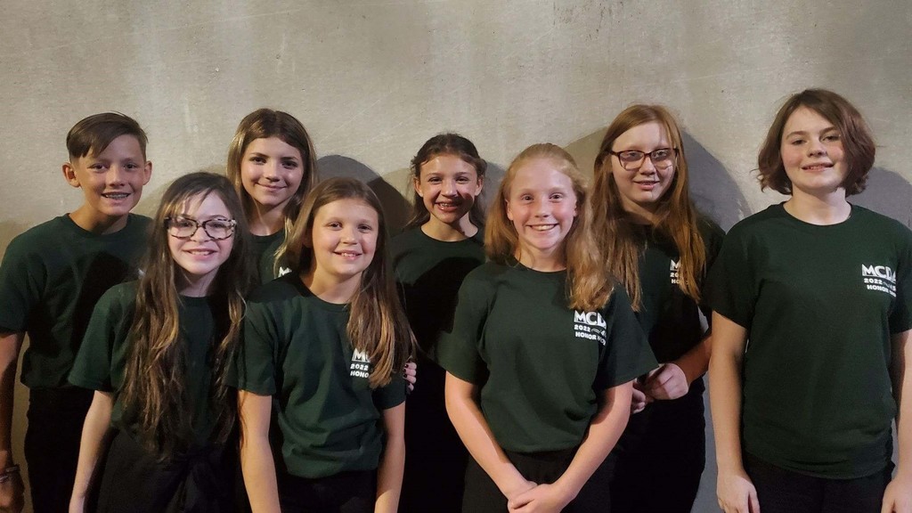 South Middle School students who participated in the MCDA 4/5/6 Honor Choir.