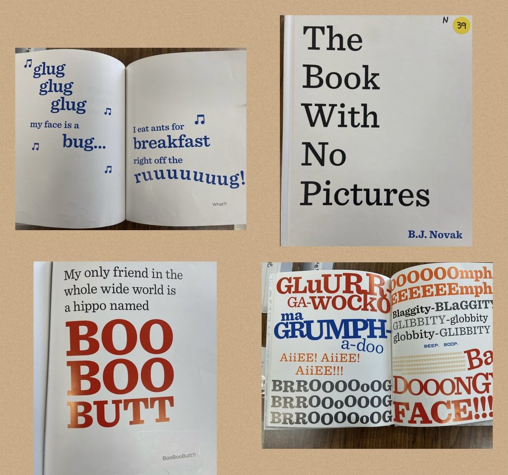 Images from "The Book With No Pictures"