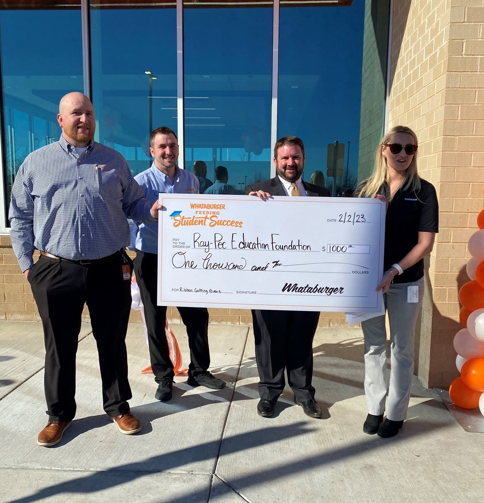 Whataburger in Raymore donates $1,000 to the Ray-Pec Public School Foundation